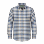 Blue Check Shirt with Classic Collar