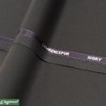 LAWRENCEPUR WOOL50% & SILK SHINY BLACK HAND MADE