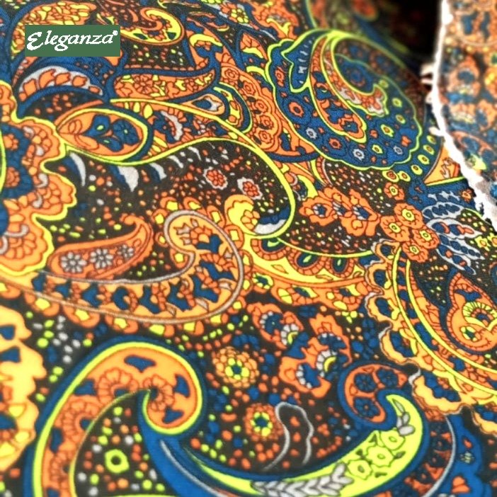 PATTERN 10 £15 PER METER Multicolor Paisley Inner Lining for Blazer - Image 1