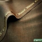 SHINY BROWN WOOL CASHMERE HAND MADE