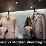 classic vs modern wedding suits comparison tailored suits Eleganza Traders groom style