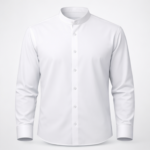 White Shirt with Mandarin Collar