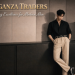 Modern man wearing stylish tailored outfit by Eleganza Traders showcasing contemporary fashion and premium tailoring services