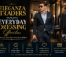 Stylish man in a tailored suit walking inside a luxury wardrobe showroom by Eleganza Traders