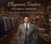 Man wearing a custom tailored suit at Eleganza Traders showroom showcasing premium tailoring services and perfect fit